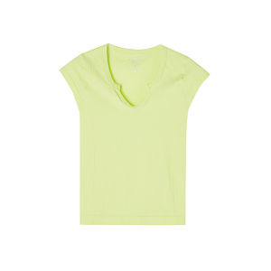 เสื้อยืดโยคะคอวีแขนสั้นระบายอากาศได้ดี ดูดซับเหงื่อ น้ำหนักเบา สำหรับผู้หญิง ฤดูร้อน 2023 ผ้าไนลอน ปกติ