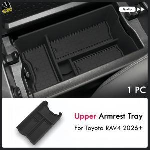 Hộp Đựng Đồ Trung Tâm Toyota RAV4 2026 Khay Đựng Đồ Dưới Tay Vịn Chất Liệu ABS Nhẹ Chống Gỉ Hình Chữ Nhật Phụ Kiện