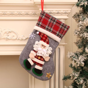 Christmas Stockings Large Size Stocking Gifts Decorations for Family Holiday Xmas Party Socks Santa Snowman Reindeer Bear Party