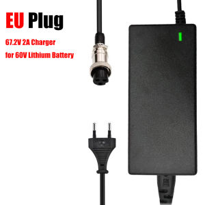 67.2V 2A Lithium Battery Charger GX16 Aviation Plug for 60V Electric Vehicles Compatible with Dualtron Kaabo Nanrobot Boyueda