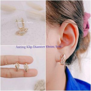 Anting Klip Titanium Selendang