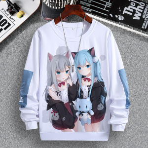 Simone Cat Feather Small Anime Gula Peripheral Round Neck Sweatshirt Two-Dimensional Clothes Long Sleeves Shark Autumn and Winter