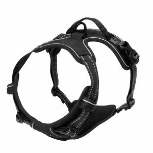 German Oak Cooling Dog Set - Escape Proof Harness Vest & Leather Collar with Anti-Chafe Breathable for Large Dogs