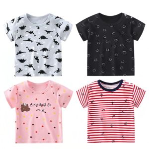 Magic Kids Cotton Striped Short Sleeve Tee with Anchor Print for Boys & Girls 1-6 Years - Comfortable Kids Top