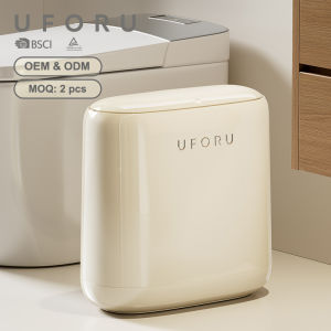 UFORU High appearance level goose egg trash can suitable for bathrooms and kitchens narrow-slit space saving storage bucket