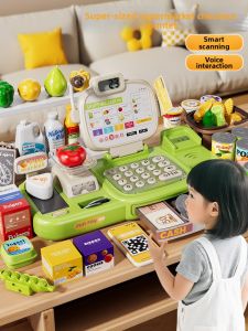 BABYSHOME | Child Supermarket Cash Register Toy 3-6 Years Old Birthday Gift
