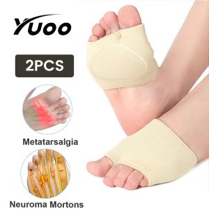 Yuoo 2Pcs Metatarsal Pads for Women and Men Ball of Foot Cushions Gel Sleeves Cushions Pad for Supports Feet Pain Relief