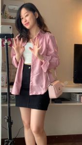 Kemeja Rayon Twill Polos Wanita Size M L XL XXL 3XL 4XL By JA Fashion