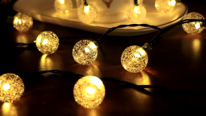 2026 NEW Solar Crystal Globe String Lights 30 LED 6.5M | 8 Modes Waterproof Fairy Lights for Garden Patio Christmas Wedding Party Decor