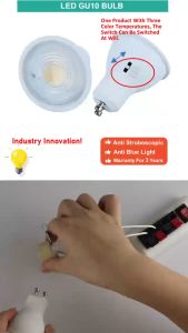 Plastic housing aluminum alloy inner plate 3000K warm white/cold white 6500K switch led GU10 spotlight