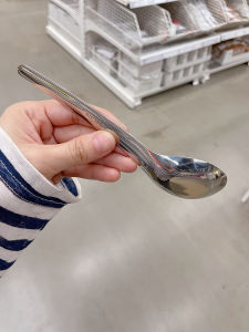 Stainless Steel 316L Spoon Fork Flat Bottom Integrated Dessert Spoon Home Use Long Handle Kitchen Dining Utensils