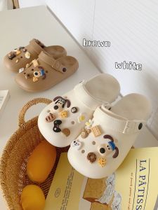 รองเท้าแตะกลางแจ้งลายสุนัขหัวโต รองเท้าแตะชายหาดฤดูร้อนสำหรับผู้ชายและผู้หญิง รองเท้าแตะ EVA สวมใส่สบาย รองเท้าแตะแบบสวมสบาย