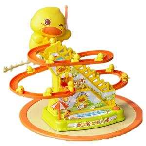 Cute Duck Climbing Stair Electric Track Toy for 1 Year Old Boys and Girls BABYSHOME