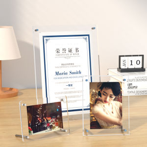 กรอบรูปใบรับรองเกียรติยศกรอบรูปคริสตัลอะคริลิคโปร่งใสสำหรับตั้งโชว์กรอบใบอนุญาตประกอบธุรกิจ A3กรอบ A4กรอบแสดงรางวัล