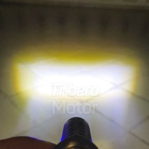 Lampu utama LED H6 Laser jauh dekat 2 Warna Putih Kuning Biru
