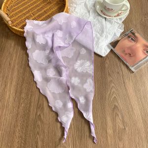 Khăn Choàng Lụa Ren Thoáng Khí Mới Cho Nữ Khăn Quàng Cổ Hình Tam Giác Mùa Hè Khăn Quàng Cổ Kiểu Đồng Quê Khăn Quàng Đầu