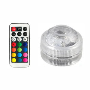 LED Submersible Light with Remote Control Battery Powered Underwater Night Lamp for Pool Vase Bowl Wedding Party Decoration