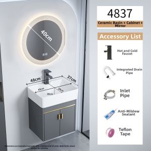 Space Aluminum Compact Bathroom Vanity