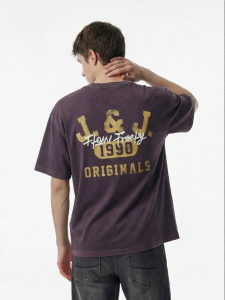 Jack Jones | Summer Mens T-shirt Ribbed Round Neck Art Graffiti Letters