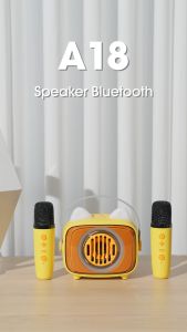 ACOME A18 Speaker Karaoke Bluetooth 5.3 Dual Microphone / Speaker Wireless Mini RGB 10 Watt With Voice Changer Original - Garansi 1 Tahun
