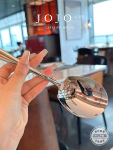 Stainless Steel Serving Spoon for Restaurant Soup Serving Public Spoon Stable Design Kitchen Dining Tableware Large round Shape