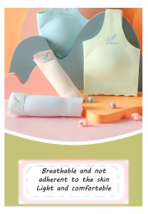 {SG Ready stock} Ice Silk Girls Vest Developmental Bra Underwear Breathable Cool Bra small vest girl 7-15 years old女童内衣