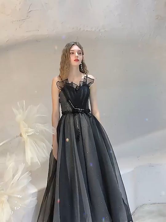 Váy dạ hội màu đen vải ren giá rẻ | BiAn Bridal