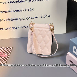 Fashionable Diamond Patterned Flip Screen Phone Case for ZFlip6/5/4 Novaflip New Xiaomi Mixflip2 Protective Cover Honor Magicvflip