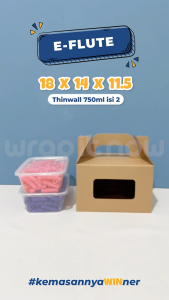 EFLUTE Gable Box Thinwall 18x14x11.5: Solusi Dus Catering & Bingkisan Murah
