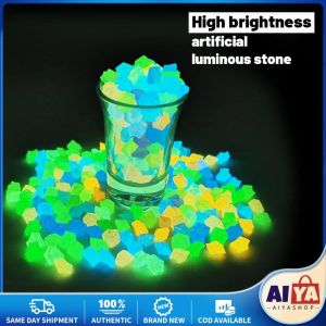 ★Same Day Shipping★ 500PCS Glow in the Dark Pebbles Luminous Stones Home Fish Tank Garden Walkways Decoration Luminous Stone Accessory for Gift