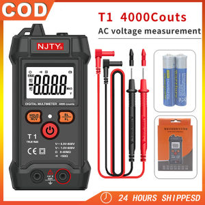 T1 Intelligent Digital Multimeter 4000 Counts Auto Ranging TRMS AC/DC Voltage Resistance NCV with Backlight + Flashlight