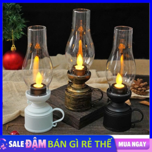 Đèn Dầu Led Điện Tử Phong Cách Cổ Điển - Đèn Led Trang Trí Dùng Làm Đèn Thờ Ánh Sáng Vàng Ấm - Đèn Trang Trí Phong Cách Retro Decor Phòng Khách - Đèn Cầy Cổ Điển Dùng Pin Trang Trí Tiệc Ngoài