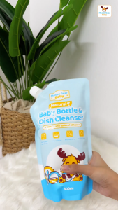 Moose Gear Baby Bottle Cleanser 500ml 2PACKS (Unscented) Antibacterial Resealable Leak Proof Cap