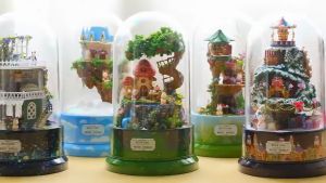 Quà tặng  lắp ráp mô hình Nhà Búp Bê phát nhạc xoay tròn - Hộp Âm Nhạc Snowy Wonderland vật liệu của đồ nội thất được mô phỏng chuẩn