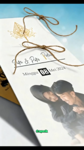 200 Undangan Pernikahan Khitanan Model Hangtag Tali dan Elegan 949-950