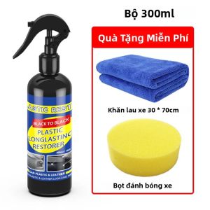Sản Phẩm Làm Mới Nhựa Ô Tô Đánh Bóng Đen Bóng Làm Mới Da & Đồ Nội Thất Chống Bụi Làm Sạch Ngoại Thất Cho Xe Hơi