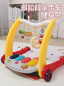 4 in 1 Baby Gym Walker Baby Gym Push Walker Playmat Kick Piano Toy Activity Gym 0-12months Baby Toys Newborn Gifts