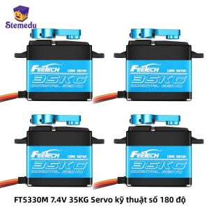 4 Chiếc Mô Tơ Servo Kỹ Thuật Số FT5330M 35KG 7.4V 180 Độ Dành Cho Xe Điều Khiển Từ Xa 1/8/10 Chống Nước Bánh Răng Kim Loại Mô Tơ Servo RC Baja