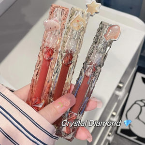 NEW Cute Bear Lip Gloss Mirror Water Velvet Lip Glaze Moisturizing Long Lasting Waterproof Not Easy To Fade Nature Whitening Nude Lipstick Makeup