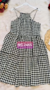 MyDu Shop | Đầm Yếm Dạo Phố MS 2464 – Sọc Caro 3 Tầng 2 Dây Năng Động Trẻ Trung