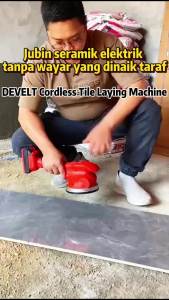 Professional Cordless Tile Vibrator Machine 9 Adjustable Speed 180kg Strong Suction Rechargeable Lithium Battery for Construction Wall Floor Tile Laying Leveling Tool