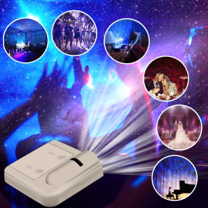 Aurora Moon Galaxy Projection Lamp Creative Background Atmosphere Night Light Earth Projector Photography Lamp for Birthday Gift