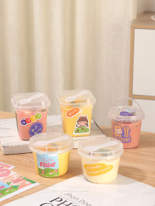 Disposable Double Skin Milk Pudding Cup with Lid Dessert Mousse Fruit Jelly Box Ice Cream Cup Packaging Box Plastic Cups