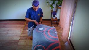 Kasur Karpet Lantai Motif Bunga Isi Busa Kuning 200x150cm LP