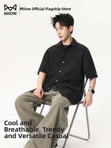 MiiOW | Mens Summer Short-sleeved Polo Casual Vacation Shirt