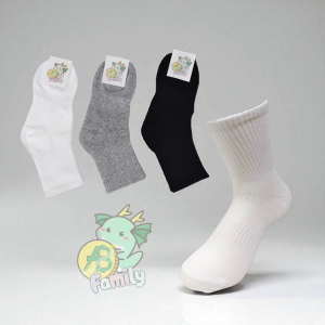 S6 Kaus Kaki Wanita Pria Sedang Diatas Mata Kaki Polos Premium