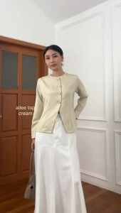 Blazer Wanita Korea Style | Ailee Long Sleeve Top | Atasan Wanita Terbaru