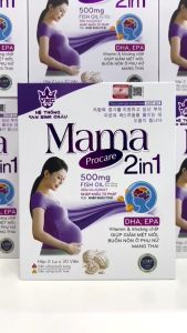 Viên uống bổ cho Mẹ Bầu Mama procare 2in1 Hộp 2 chai * 30 viên
