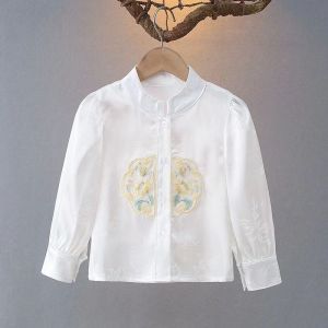 New Chinese Style Childrens Hanfu Set Autumn Clothes Girls Three-Piece Suit Little Girl National Style Skirt Spring Autumn