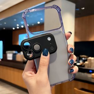 Luxury Transparent Armor 2in1 Camera Protection Case For iPhone 17 16 15 14 13 Pro Max Shockproof Frame Corner Detachable Cover
